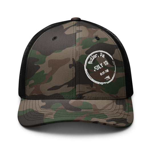 Camouflage trucker hat